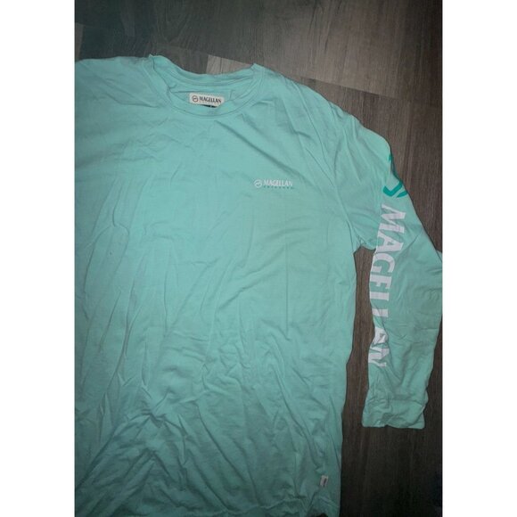 Magellan Outdoors Mens XL Aqua Long-Sleeve Classic Fit T-Shirt - Picture 2 of 6